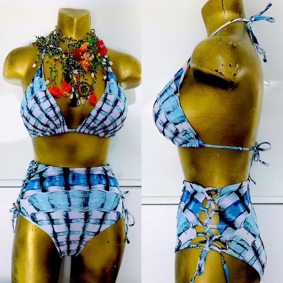 Other - SOLD! Chic New HIGH Waisted Reptile Print BIKINI M / L